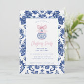 グランミレニアル ダマスク クリスマス オーナメント リボン付き 招待状 (スタンド正面)