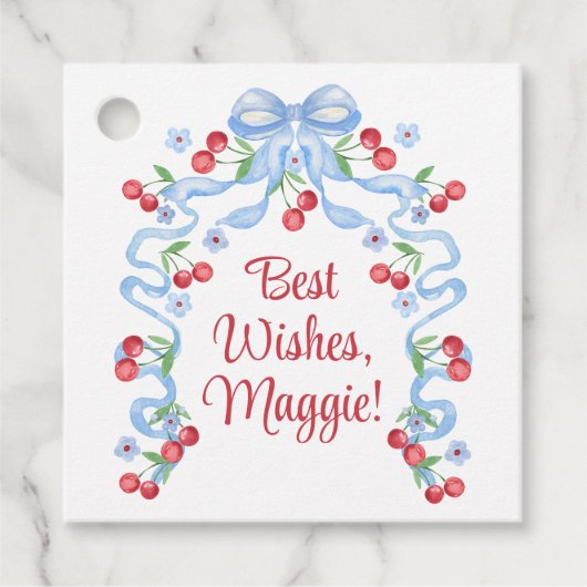 グランミレニアル チェリー ボウ ウォーターカラー フェイバータグ (正面)