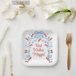 グランミレニアル チェリー ボウ ウォーターカラー ペーパープレート