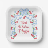 グランミレニアル チェリー ボウ ウォーターカラー ペーパープレート (正面)