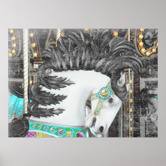 グランメリーギー色あせた馬 ポスター (正面)