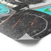 グランメリーギー色あせた馬 ポスター (角)