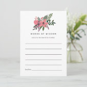 グランモダンドゥールプラム&ピンクフローラブライダルシャワー アドバイスカード (スタンド正面)