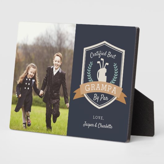 グラン最高のパバイパー |ゴルフのおじいちゃん写真 フォトプラーク (側面)