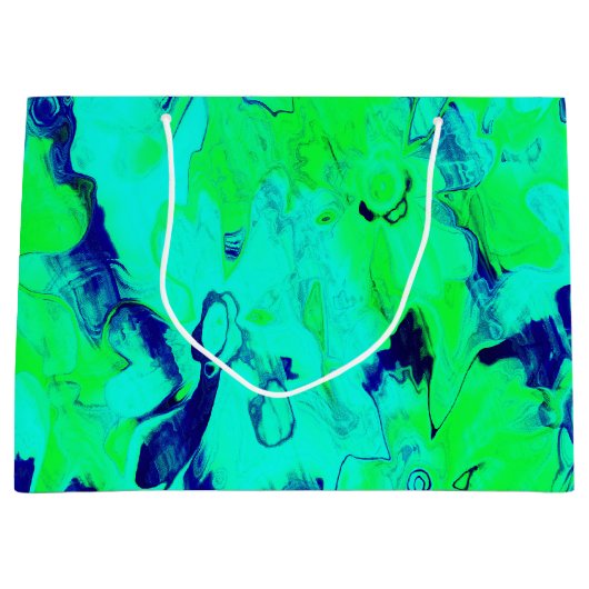 グラン絵を描グ-花模様-13- ラージペーパーバッグ (正面)