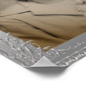 グラン縁どシルバーフレームカスタムフォトポスター ポスター (角)