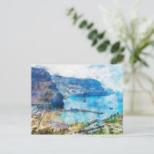 グラン・カナリアのシティスケーププエルト・デ・モーガン。絵を描. ポストカード (スタンド正面)