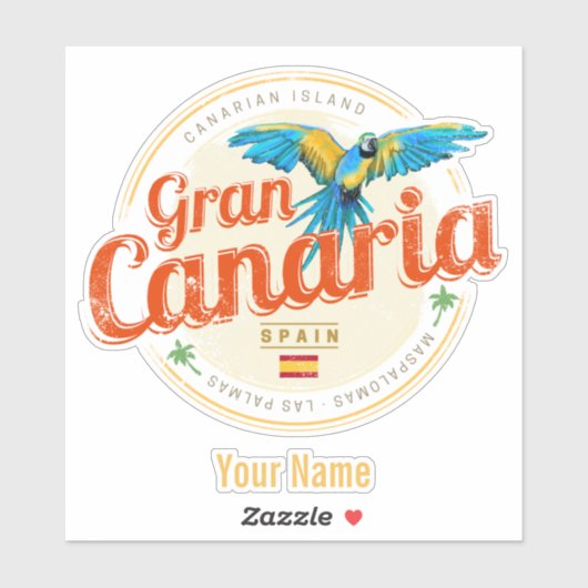 グラン・カナリアのパラオット カナリア諸島 スペイン ヴィンテージ シール (シート)