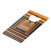 グラーおもしろいド時代イニシャルモノグラパーソナライズされたム クレジットカード栓抜き (正面アングル)