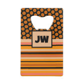 グラーおもしろいド時代イニシャルモノグラパーソナライズされたム クレジットカード栓抜き (裏面)