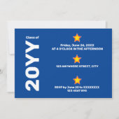 グラーすごいドパーティー個人用文字、写真、色 招待状 (裏面)