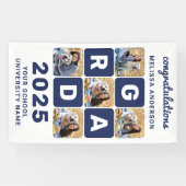 グラーはっきりしたドパーソナライズされた5フォトコラージュ卒業 横断幕 (横)