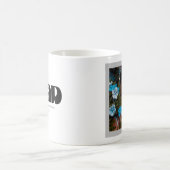 グラーはっきりしたドレトロモダンタイポグラフィ黒写真 コーヒーマグカップ (中央)