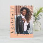 グラーはっきりしたド写真モダン発表パーティー招待状 招待状 (スタンド正面)