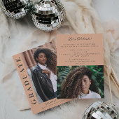 グラーはっきりしたド写真モダン発表パーティー招待状 招待状