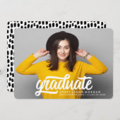 グラーはっきりしたド |卒業発表 案内状 (正面/裏面)