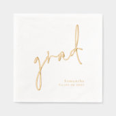 グラースタイリッシュド・スクリプト名の年 箔ナプキン (正面)