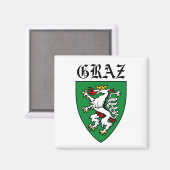 グラーツのコート – オーストリア マグネット (正面/裏面)