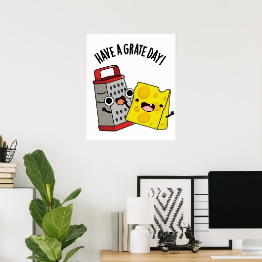 グラートデイチーズパおもしろいンを食べる ポスター (ホームオフィス)