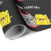 グラートデイチーズプおもしろいン黒いBGを持っている ラッピングペーパー (ロールコーナー)