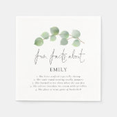 グラードおもしろいファクトEucalyptus Name 2024卒業 スタンダードカクテルナプキン (正面)