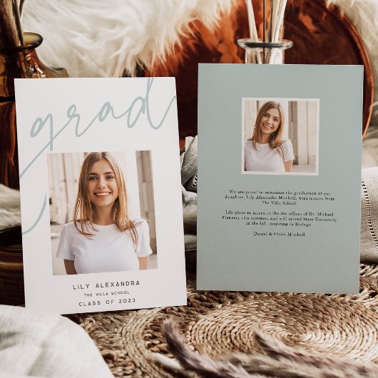 グラードアンダーレイ |写真卒業のお知らせ 案内状