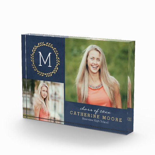 グラードイニシャル編集可能カラー卒業フォトブロック フォトブロック (右)