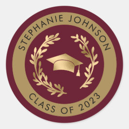 グラードキャップとリースマルーン金ゴールドクラスの2025 ラウンドシール