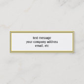 グラードキャップディプロマ – ブラック&金ゴールド スキニー名刺 (裏面)