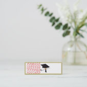 グラードキャップディプロマ – ブラック&金ゴールド スキニー名刺 (スタンド正面)