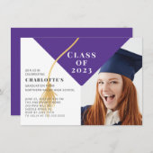 グラードキャップフォト卒業招待状 招待状 (正面/裏面)