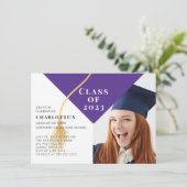 グラードキャップフォト卒業招待状 招待状 (スタンド正面)