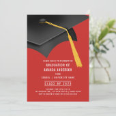 グラードキャップレッド卒業パーティー招待状 招待状 (スタンド正面)