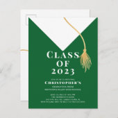 グラードキャップ卒業パーティー招待状 インビテーションポストカード (正面/裏面)