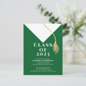 グラードキャップ卒業パーティー招待状 インビテーションポストカード (スタンド正面)