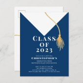 グラードキャップ卒業パーティー招待状 インビテーションポストカード (正面/裏面)