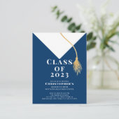 グラードキャップ卒業パーティー招待状 インビテーションポストカード (スタンド正面)