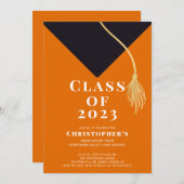 グラードキャップ卒業パーティー招待状 招待状 (正面/裏面)