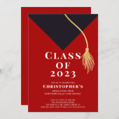 グラードキャップ卒業パーティー招待状 招待状 (正面/裏面)