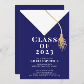 グラードキャップ卒業パーティー招待状 招待状 (正面/裏面)