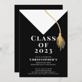 グラードキャップ卒業パーティー招待状 招待状 (正面/裏面)