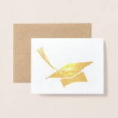 グラードキャップ卒業式をテーマにしたホイルカード 箔カード (封筒付き正面)