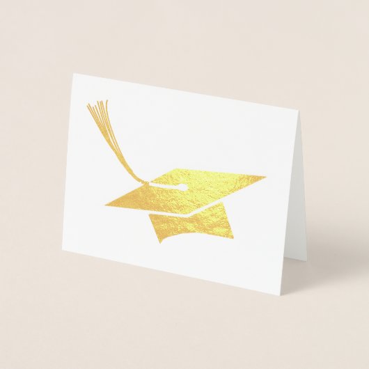 グラードキャップ卒業式をテーマにしたホイルカード 箔カード (正面)