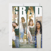 グラードタイポグラフィフォーフォト卒業招待状 招待状 (正面)