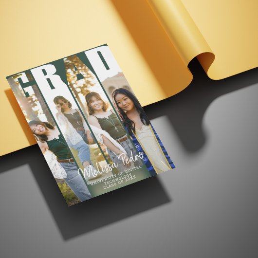 グラードタイポグラフィフォーフォト卒業招待状 招待状