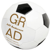 グラードタイポグラフィモダン卒業シンプルミニマルc サッカーボール (3/4)