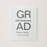 グラードタイポグラフィモダン卒業シンプルミニマルc ジグソーパズル<br><div class="desc">デザイン</div>