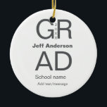 グラードタイポグラフィモダン卒業シンプルミニマルc セラミックオーナメント<br><div class="desc">デザイン</div>