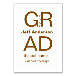 グラードタイポグラフィモダン卒業シンプルミニマルc テーブルナンバー