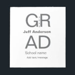 グラードタイポグラフィモダン卒業シンプルミニマルc ノートパッド<br><div class="desc">デザイン</div>